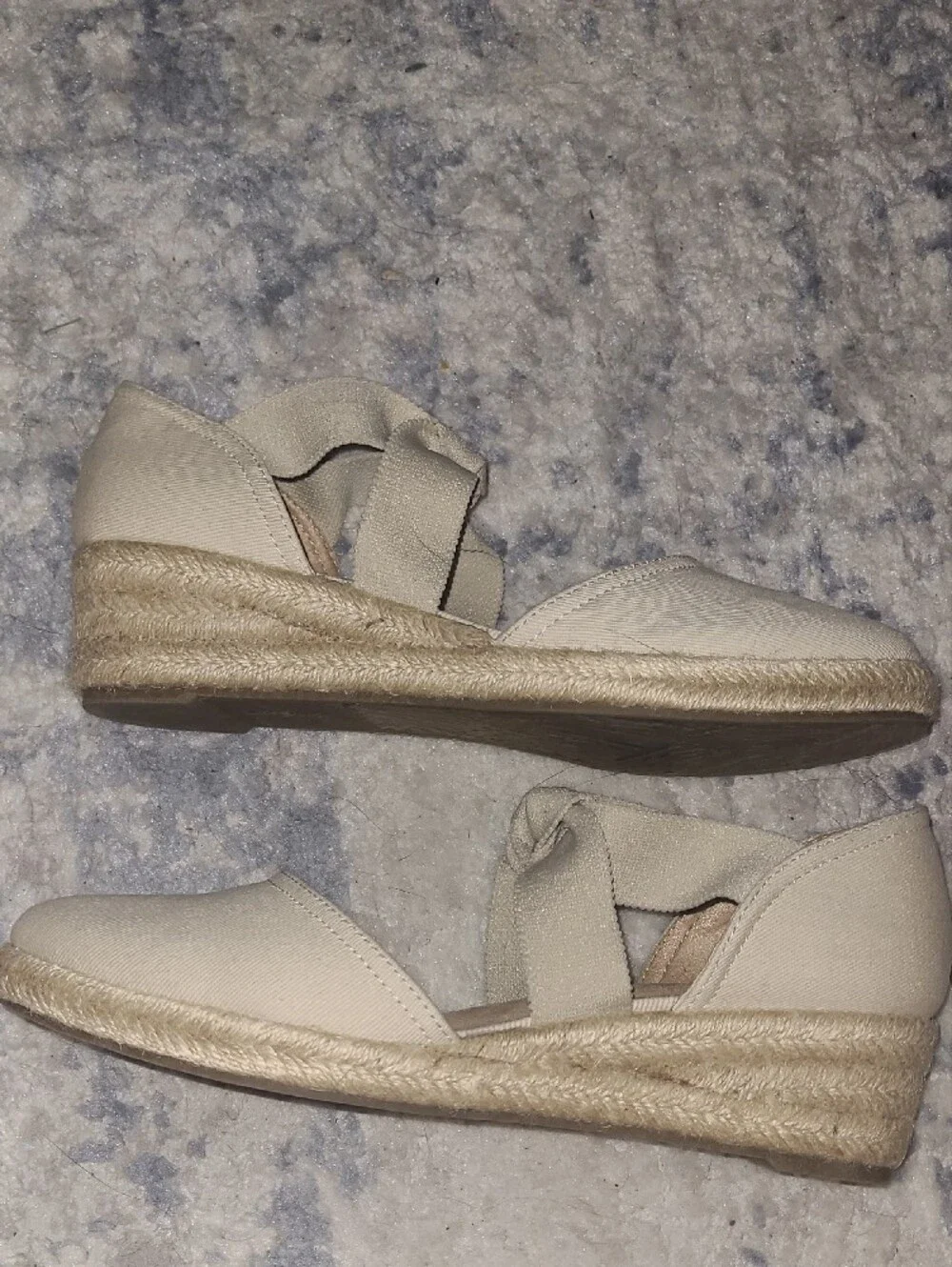LifeStride Cream Espadrille Bow Flats